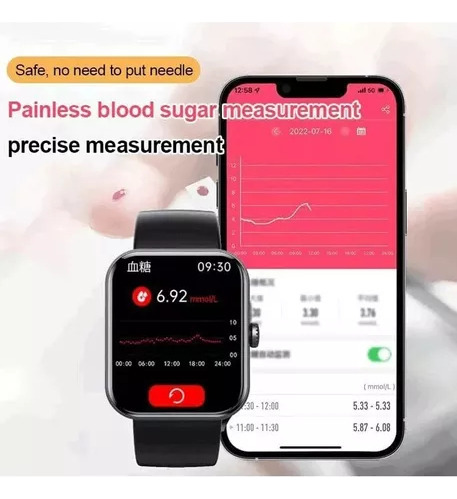 A O Relógio Inteligente De Monitoramento De Sangue Mede A