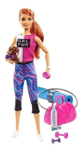 Boneca Barbie Ruiva Com Cachorrinho Dia De Spa Mattel