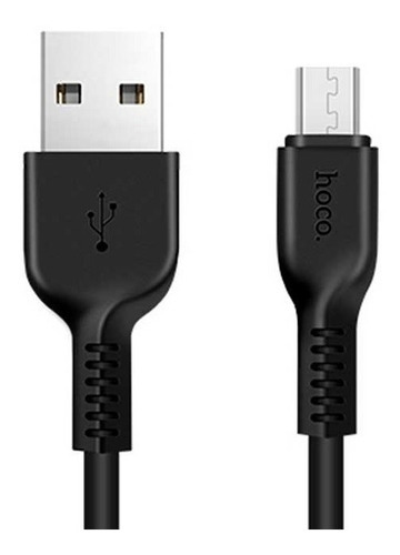 Cable micro USB Hoco de 2 m compatible con el smartphone HTC Desire 12, color negro