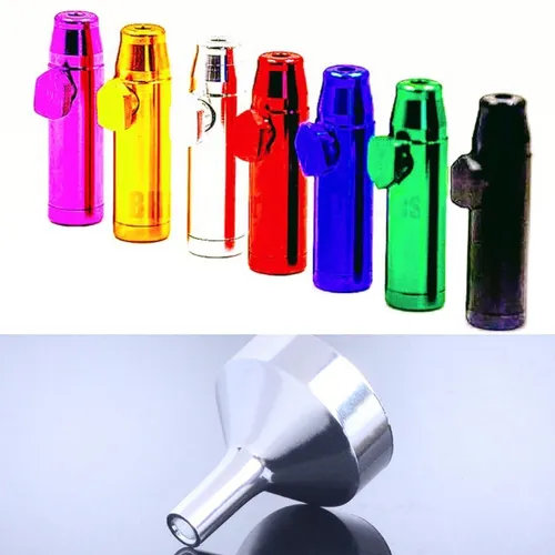 comprar Dosador Bullet De Alumínio Para Rapé + Mini Funil  Aluminio