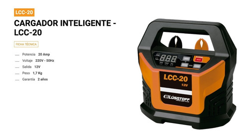 Imagen 2 de 7 de Cargador Inteligente De Baterías 12v-20a Lusqtoff Lcc-20