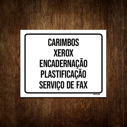 Placa Carimbos Xerox Encadernação Plastificação Fax 36x46