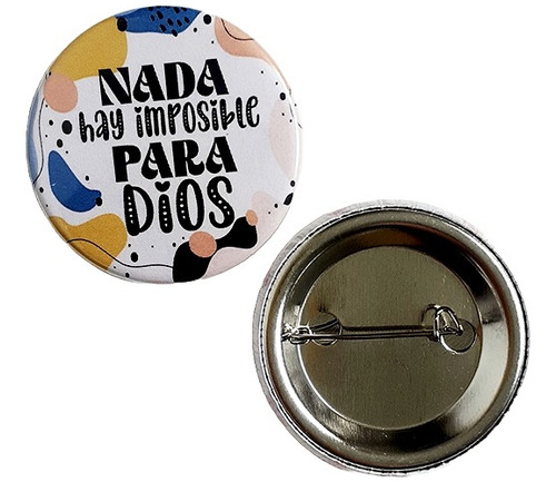 Pin Boton Prendedor  Frases Cristianas Pack X100