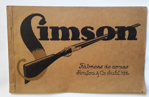 Simson & Co Suhl Catalogo Fabrica De Armas 30p 1930 Escopeta