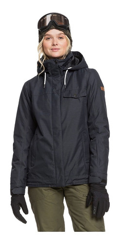Campera Mujer Roxy Billie Black Ski Snow Urbano
