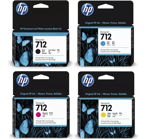 Cartuchos Hp 712 Negro + 3 Colores