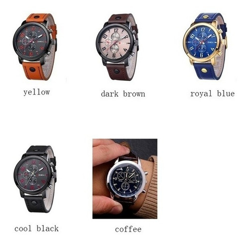 Relogio Geneva Pulseira De Couro+brinde Especial