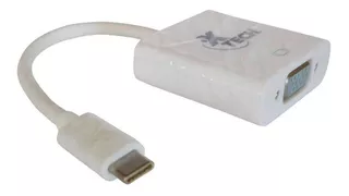 Adaptador Usb C A Vga Hembra Xtech Video Full Hd Xtc-550 Color Blanco