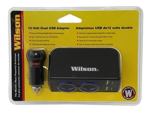 Wilson 3052224usbbl 12v 2.4 Amp Adaptador Usb Dual