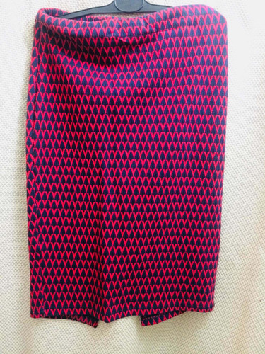 Falda Zara Talla M Azul Y Rojo Stretch