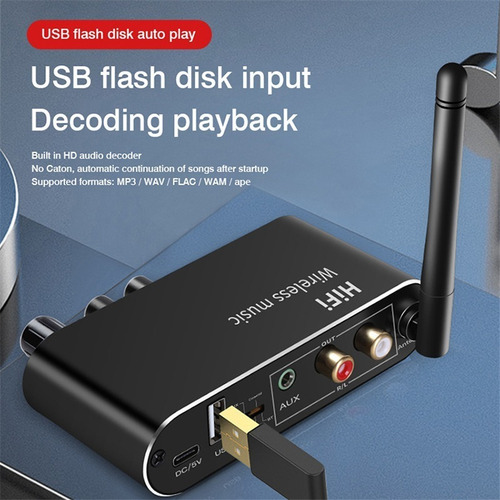 Convertidor Dac De Receptor De Audio Inalámbrico Bluetooth C