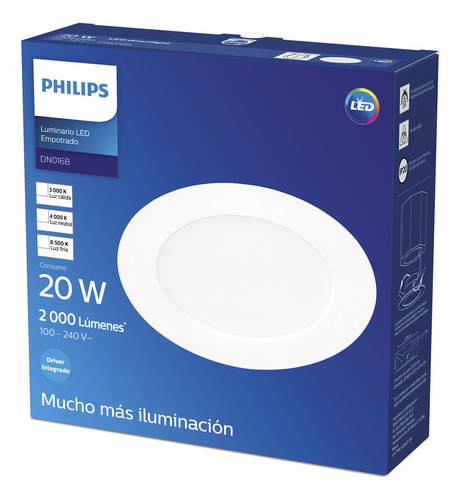 Lampara Led Philips Smartbright Dn016b Empotrable 100/240v