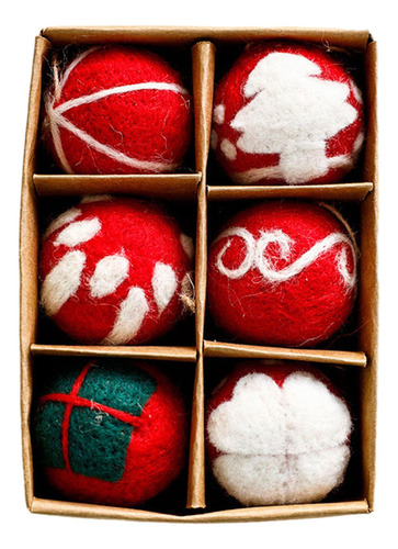 Adornos Navideños, Bolas De Fieltro A Granel, Estilo A