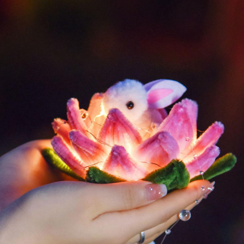 Linterna De Loto De Mano, Lámpara De Loto Artificial, Luz