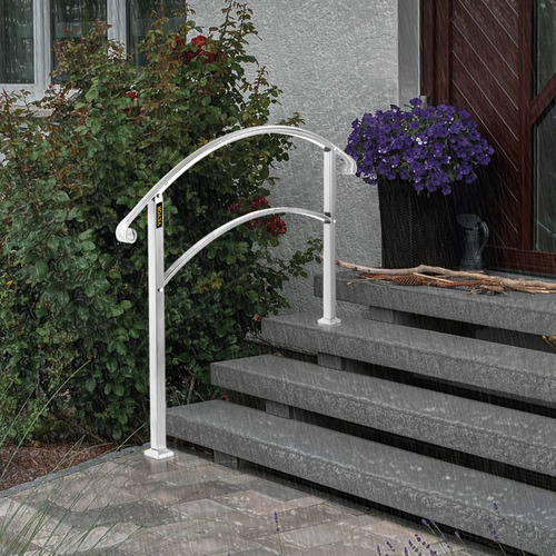 Vevor Barandal Pasamanos De Escalera 4 Pasos Hierro Forjado Color Blanco