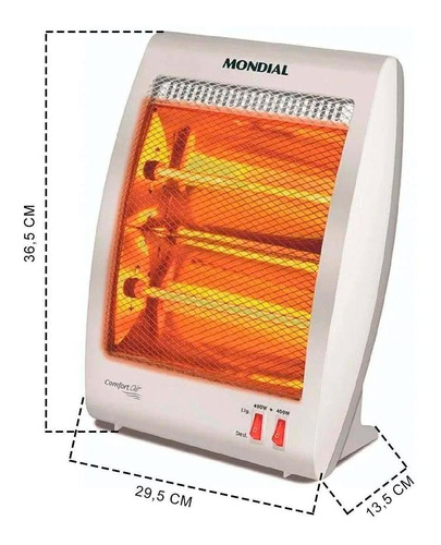 Aquecedor Elétrico Portátil Mondial Para O Inverno 800w 127v