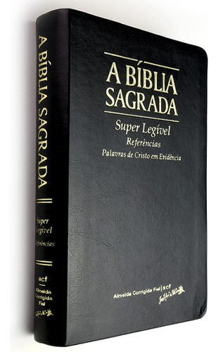 Bíblia Acf Letra Super Gigante Referência Luxo Preta Indice