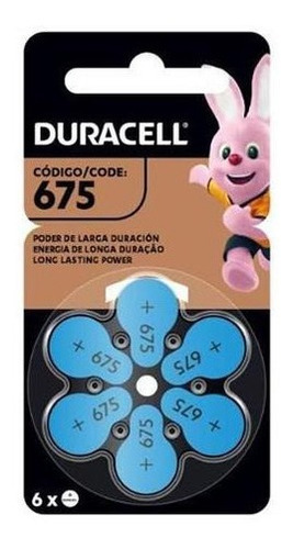 Duracell Pila Audiología Da675 6 Un.