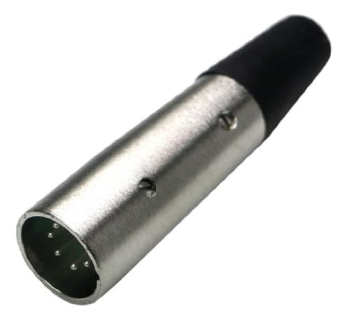 A5m 5-pin Male Xlr Cable Mount Plug, Nickel Finish
