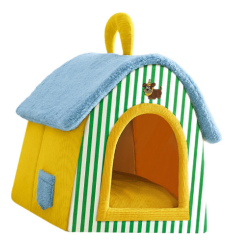 Casa Cálida Semicerrada Para Mascotas, Cama Para Dormir M
