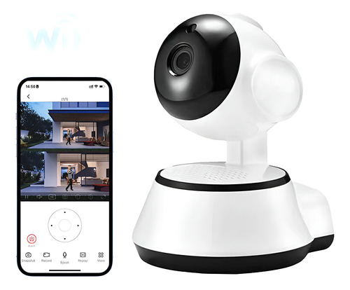 Câmera Sem Fio Inteligente Hd Interna V380 Wifi De 2 Mp Com