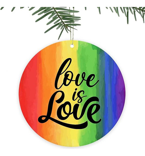 Adorno De Navidad Cosas De Pirde Gay Amor Arcoiris Es Amor D