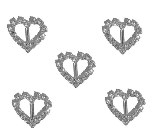 Abalorio Dije Corazon De Acero Quirurgico Con Strass X 25 U 