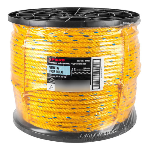Rollo De 30 Kg De Cuerda Amarilla De Polipropileno Multiusos