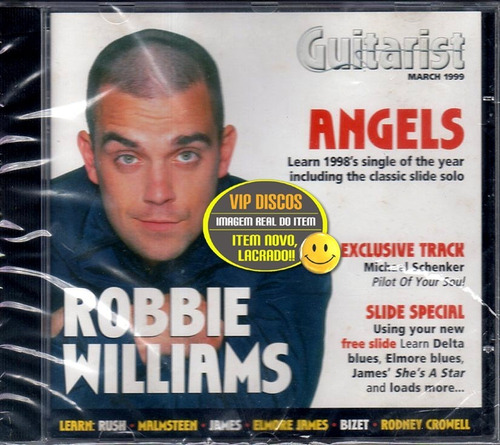 Cd Robbie Williams Angels Guitarist March 1999 Novo Lacrado!