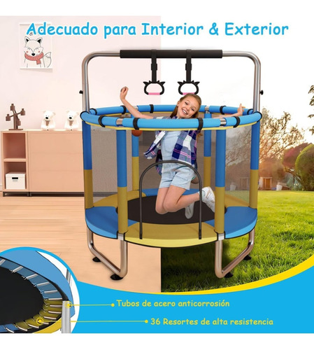 Mini Cama Trampolín Elástica Para Niños Con Accesorios