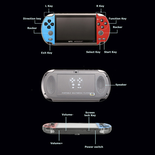 Console Rocker Game Console Em 8 Gb Para Dois Jogadores, Emb