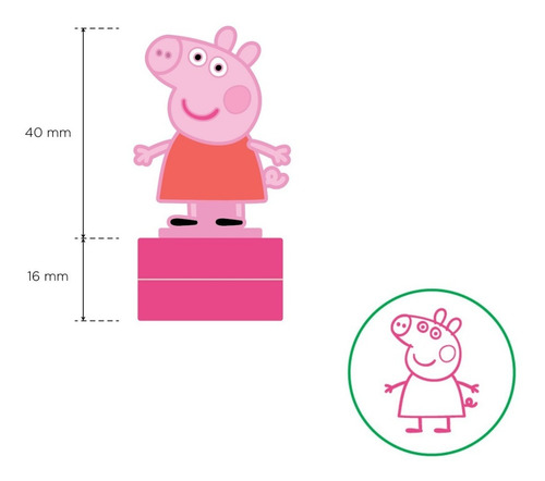 Imagen 4 de 4 de Sellitos Infantiles Peppa Pig George Muñequito Figuras Sello