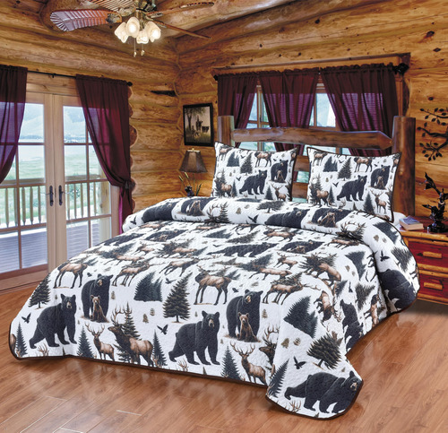 Juego De Cobertor De Cama Con 2 Fundas De Almohada, King