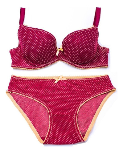 C^ Conjunto Coordinado Lujo Adda Lingerie Mesh Copa Ligera