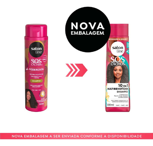 Salon Line Sos 10 Em 1 MultibenefĂcios Shampoo 300ml