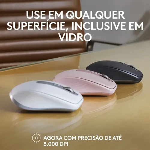 Mouse sem fio Logitech MX Anywhere 3S - Grafite | Parcelamento sem