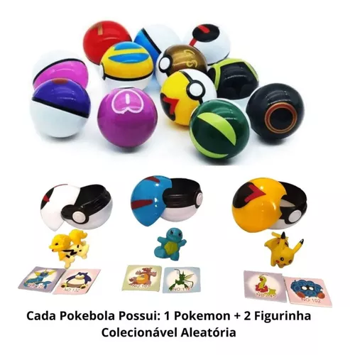 Pokebola Kit C/ 12 Pçs Bola Pokémon Pop-up Com Boneco Dentro