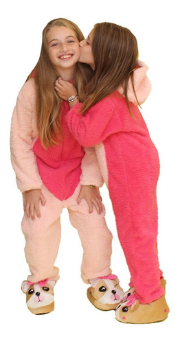 Imagen 5 de 8 de Mono Pijama Corderito Para Niñas Estampado Muy Suave