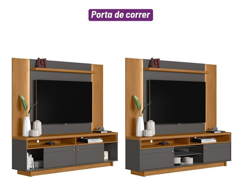Rack Araçatuba Com Painel Aurora Para Tv Até 60 Polegadas