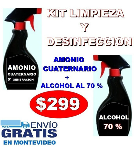 Kit De Desinfeccion Total Amonio Cuaternario+alcohol+envio