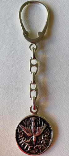 Llavero De Plata Religioso Espíritu Santo. Sg-joyería.