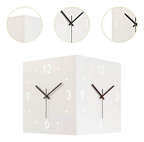 Reloj De Esquina De Doble Cara, Reloj Digital Cuadrado