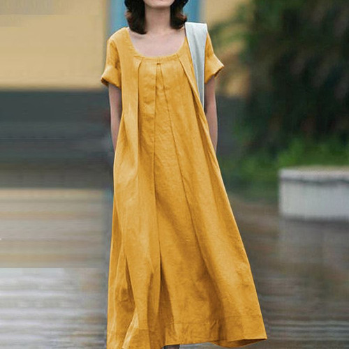 Slinga Casual De Algodón Y Lino Para Mujer, Con Temperamento