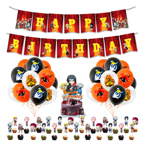 Tema Fiesta Anime Naruto Anime Set De Decoración Fiesta