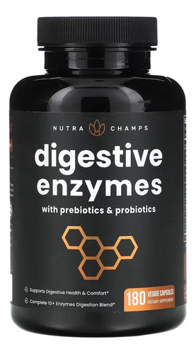 Enzimas Digestivas + Probioticos 180ct Con Menta & Jengibre