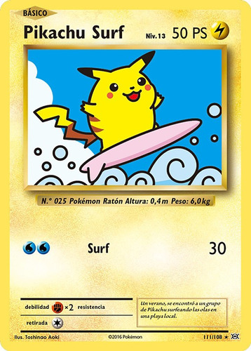 Pikachu Surf Secreta Carta Pokémon Original+100 Cartas