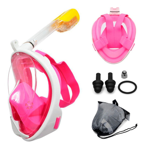 Mascara Mergulho Snorkel Com Suporte P/ Gopro Câmera De Ação