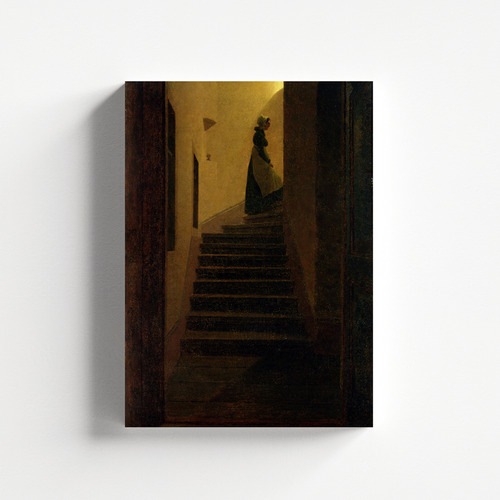Cuadro Decorativo Canvas 30*40cm Friedrich Mujer Escaleras