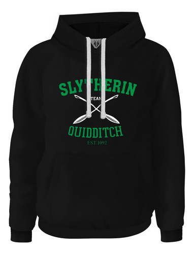 Hoodie Buzo Buso Saco Slytherin Quidditch Harry Potter