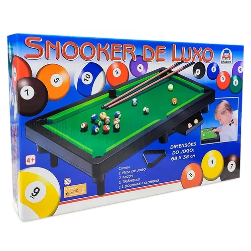 Mesa De Bilhar Infantil Sinuca Brinquedo Snooker Luxo - BRASKIT